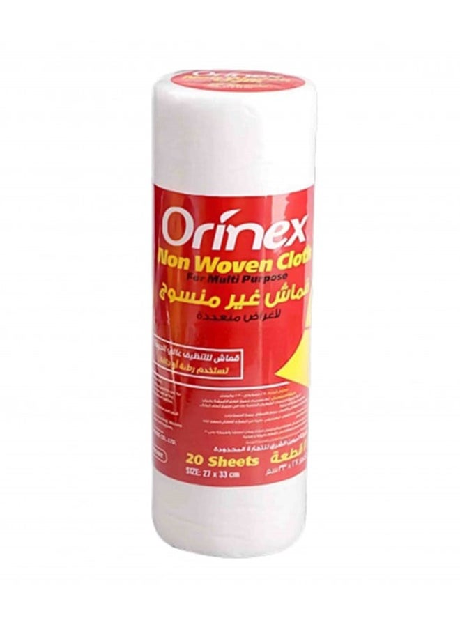 Orinex - 20 Sheets Non-Woven Cloth Rolls Multicolour - Image 1