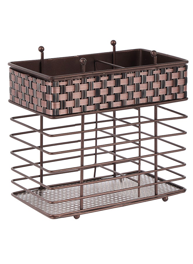Royalford Cutlery Holder Black/Brown 17x11.5x17.5cm  - Image 1