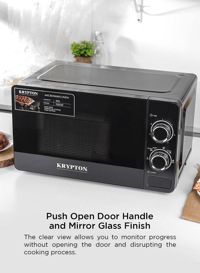 كريبتون - فرن ميكروويف مزود بعدد 5 مستويات للطاقة ومؤقت لمدة 30 دقيقة 20 L 700 W KNMO6196 أبيض - Image 1