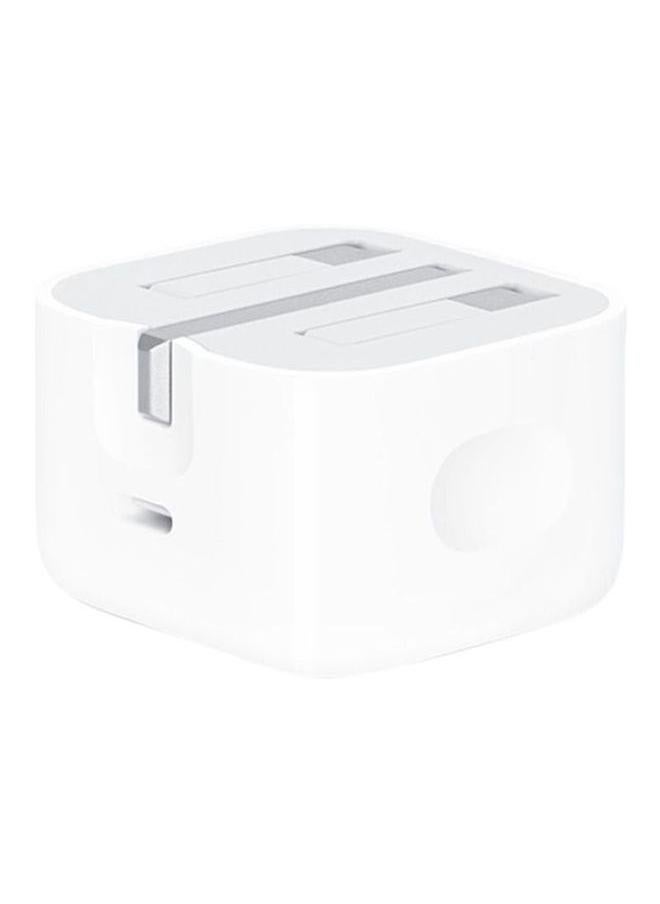 Apple 20W USB-C 3-Pin Power Adapter / (Original iPhone Charger) - White - Image 3