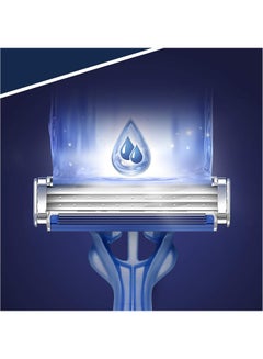 Gillette Pack Of 9 Blue 3 Smart Razor Blade Refills Silver  - Image 4