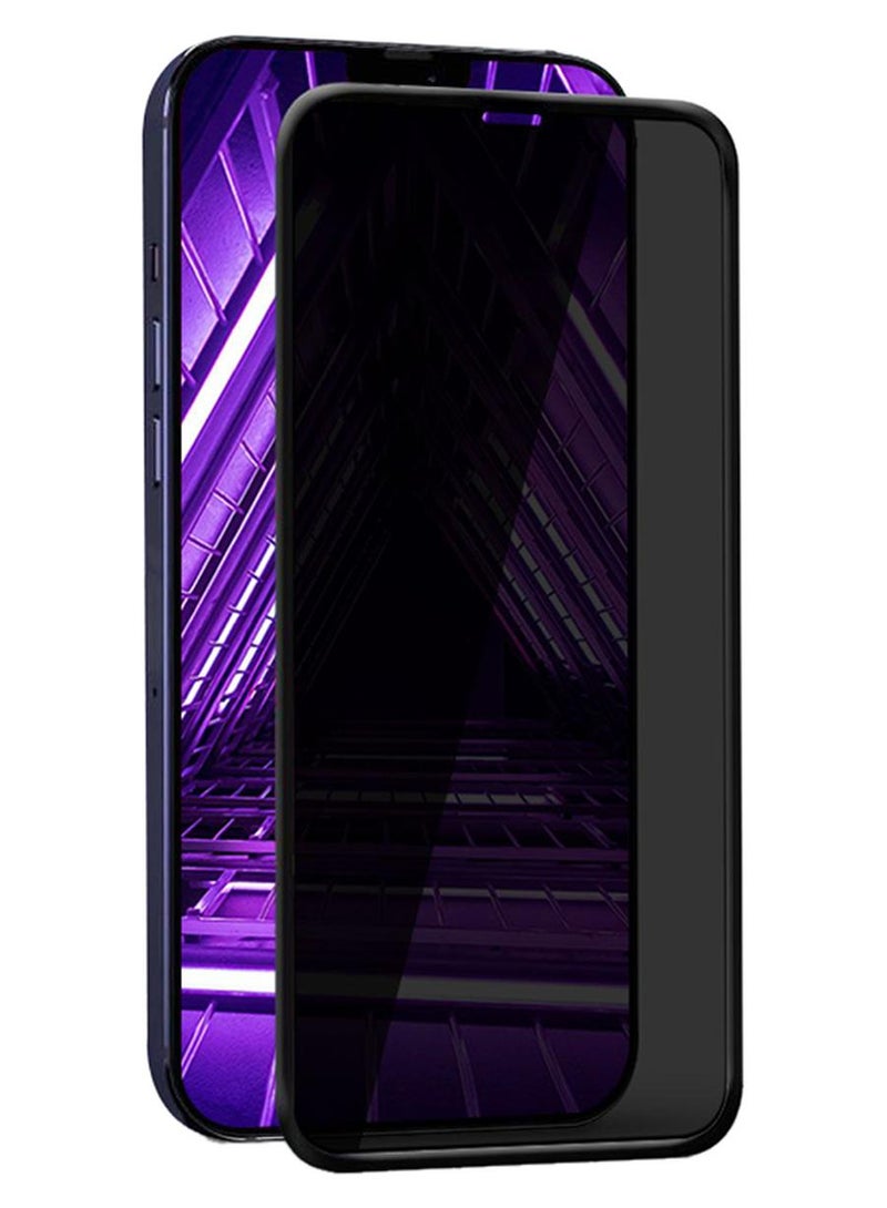 لاصقة حماية الخصوصية مصنوعة من الزجاج المقوى لهاتف آيفون 12 / 12 برو أسود - Image 1