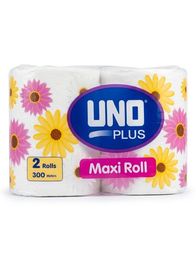 Uno Plus Maxi Rolls, 2 Rolls, 300 meters White