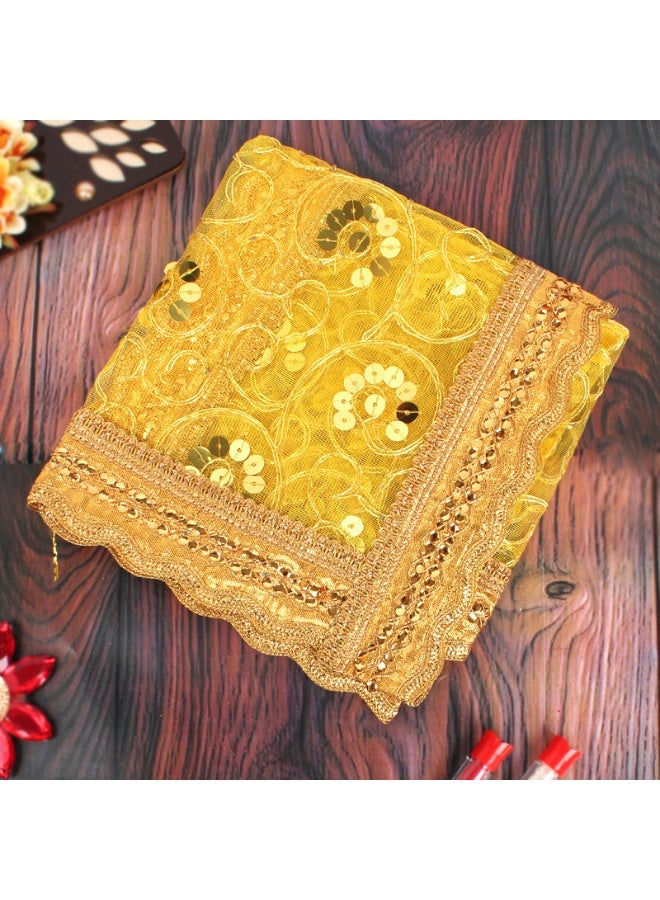 Madhoor Chunri Yellow 18x18inch  - Image 1