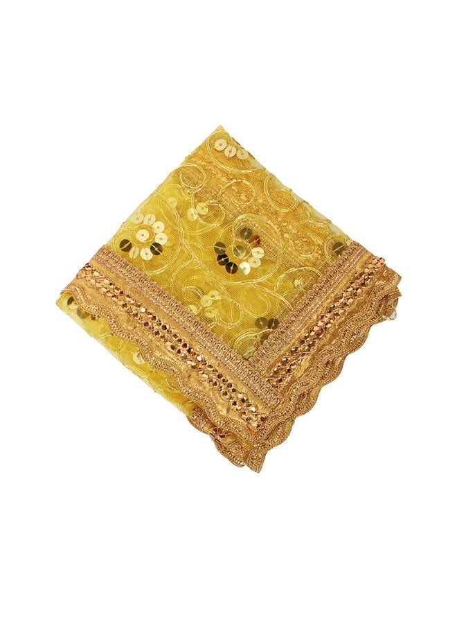 Madhoor Chunri Yellow 18x18inch  - Image 2