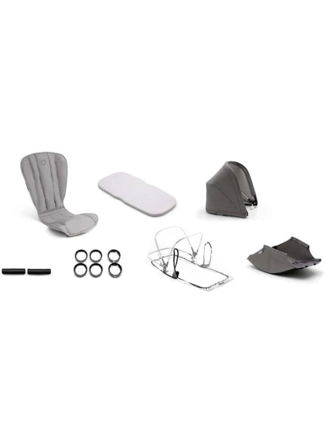 Bugaboo - Bee 5 Style Stroller Set Complete, Compact Design, Lightweight, Convenient Storage, Foldable, Easy To Lift And Carry - Light Grey - Image 1