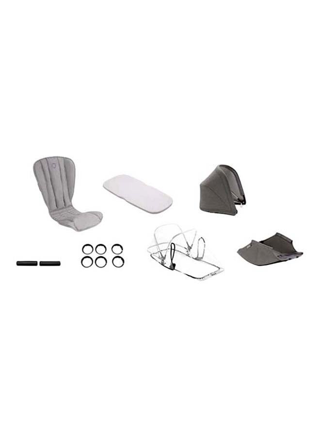 Bugaboo - Bee 5 Style Stroller Set Complete, Compact Design, Lightweight, Convenient Storage, Foldable, Easy To Lift And Carry - Light Grey - Image 1