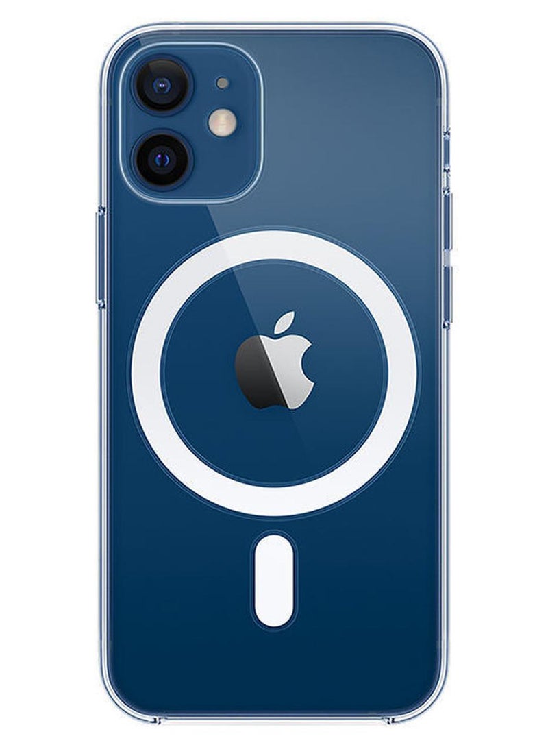 ابل  غطاء حماية واقٍ لهاتف آيفون 12 ميني يدعم شاحن ماج سيف شفاف - Image 1