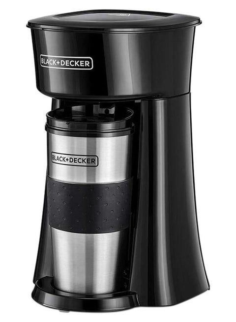Coffee Machine, Includes 360ml Travel Mug with Lid, Auto-Off, Permanent Filter, Overfill Protection, Compact Design, Easy Storage, ECO Friendly, 360 ml 650 W DCT10-B5 Black/Silver