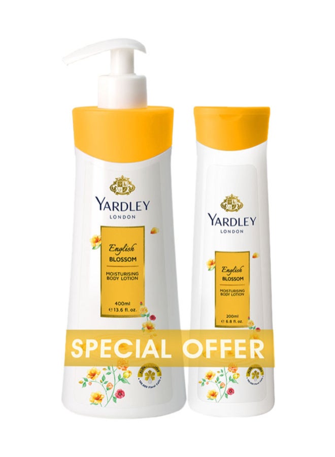 ياردلي مجموعة لوشن للجسم برائحة الزهرة الإنجليزية من قطعتين 600ملليلتر - Image 1