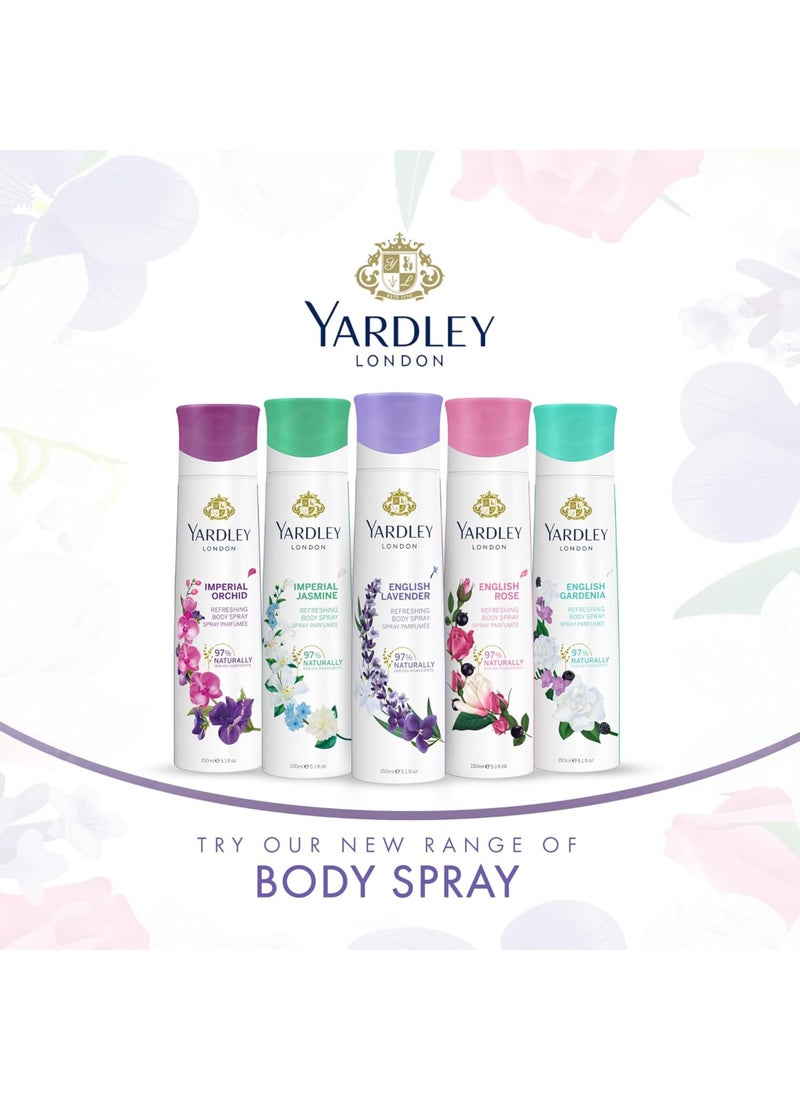 Yardley English Lavender And Imperial Jasmine Refreshing Body Spray Pack of 2 150ml - Image 5