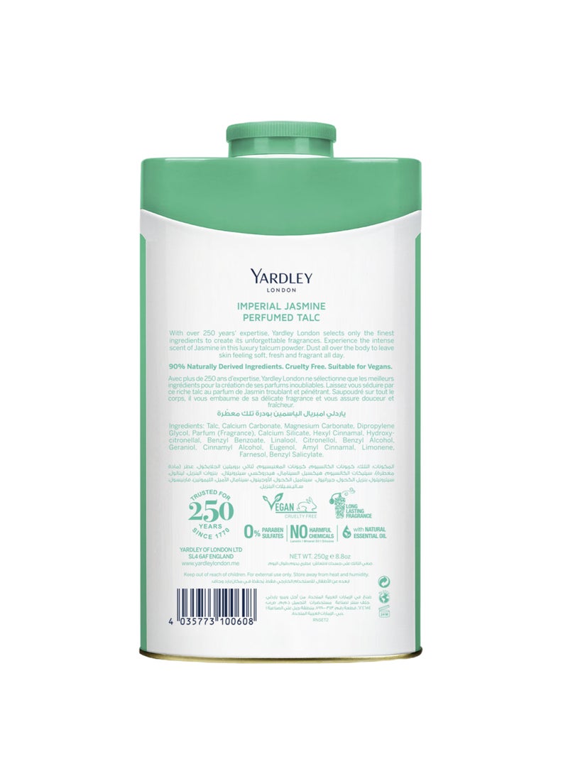 Yardley English Lavender With Imperial Jasmine Perfumed Talc 250g Pack of 2 - Image 4