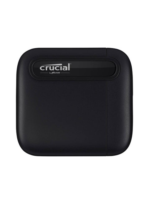 1 TB Crucial X6 Portable External SSD, Up to 800 MB/s Sequential Read, USB 3.2 Gen-2 Interface, Drop, Shock & Vibration Proof, Black | CT1000X6SSD9 1 TB