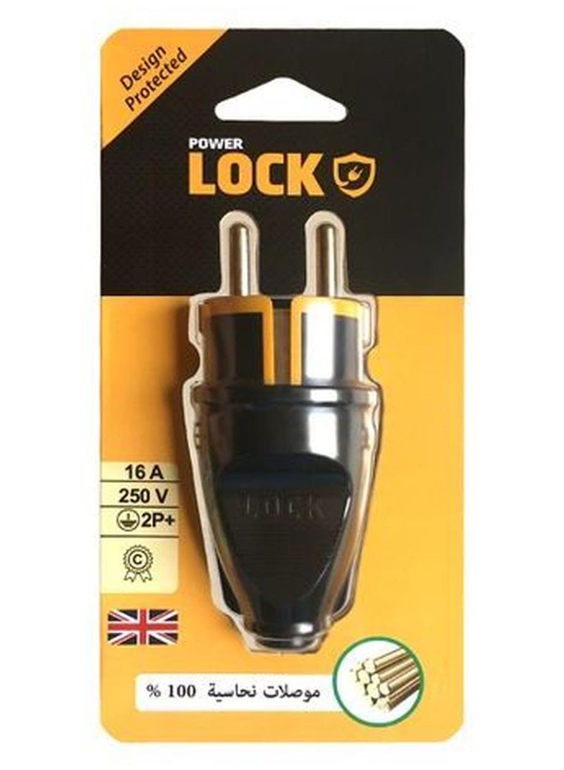 iLOCK Male Plug 16 A 250 V 3500 Watt Black/Yellow - Image 1