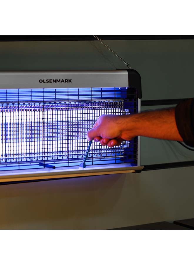 Olsenmark - Electric Insect Killer- Automatic Pest and Fly Killing Machine, Energy Saving- Natural and Chemical Free, Advanced Technology with Low Power Consumption 30 W OMBK1512 White/Light Blue - Image 1