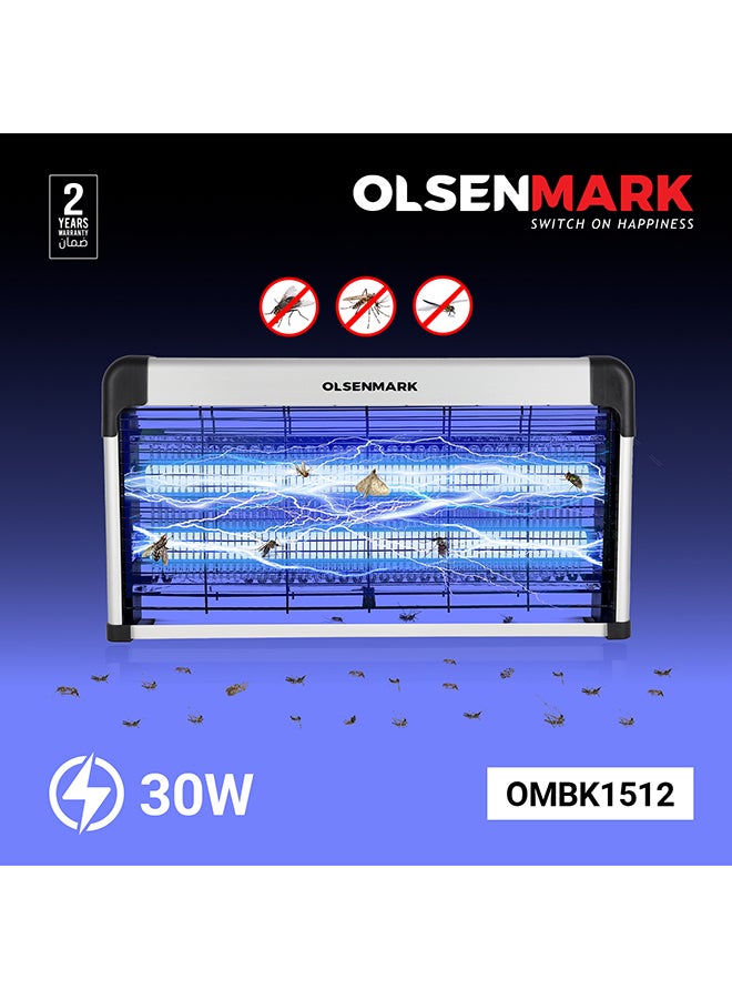 Electric Insect Killer- Automatic Pest and Fly Killing Machine, Energy Saving- Natural and Chemical Free, Advanced Technology with Low Power Consumption 30 W OMBK1512 White/Light Blue