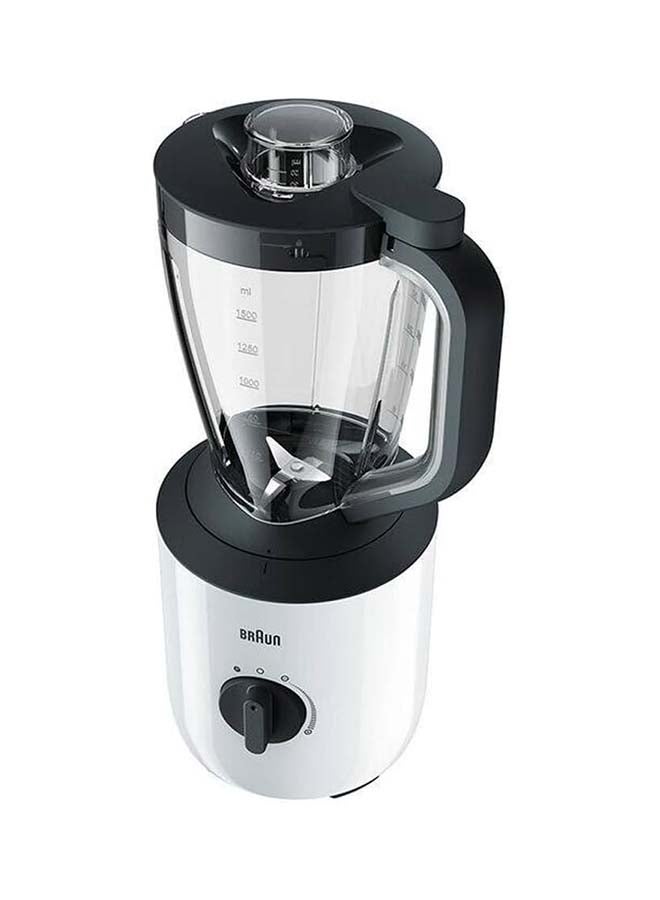 براون خلاط، سرعات متغيرة، وظيفة النبض، مفرمة، مطحنة، آمن للغسل في غسالة الأطباق 2 L 800 W JB3123WH أبيض/ أسود - Image 3