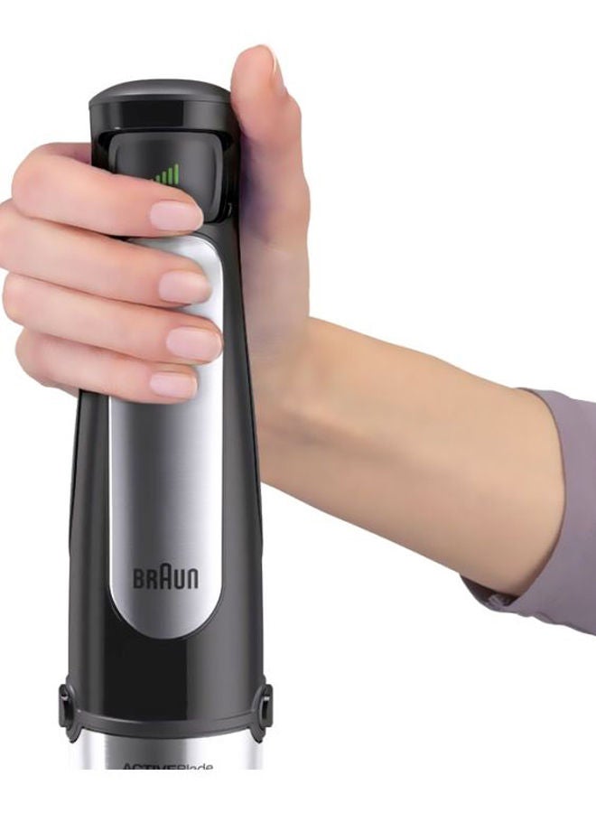 BRAUN Multi Quick 7, 1.5L Food Processor, 0.600L Beaker, Whisk, Stainless Steel Shaft, Splash Control, MQ7075X Black/Silver/Clear - Image 4