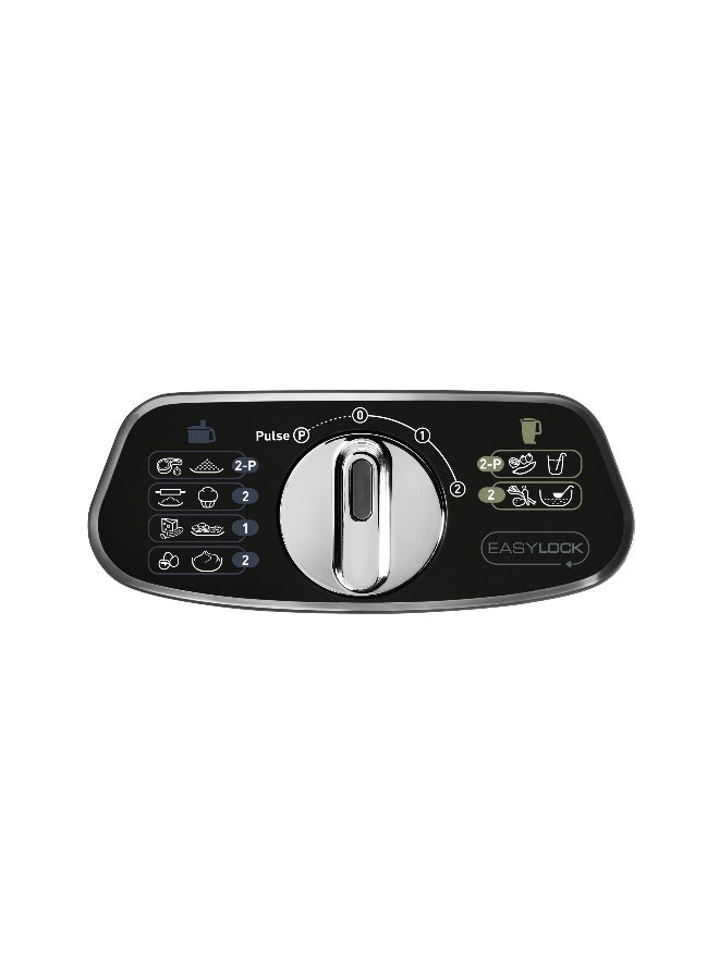 مولينكس محضر طعام مزدوج القوة، سعة كبيرة، 8 ملحقات، 28 وظيفة، بلاستيك 3.0 لتر 1000.0 وات FP821827 أسود / شفاف 3 L 1000 W FP821827 أسود/شفاف - Image 3