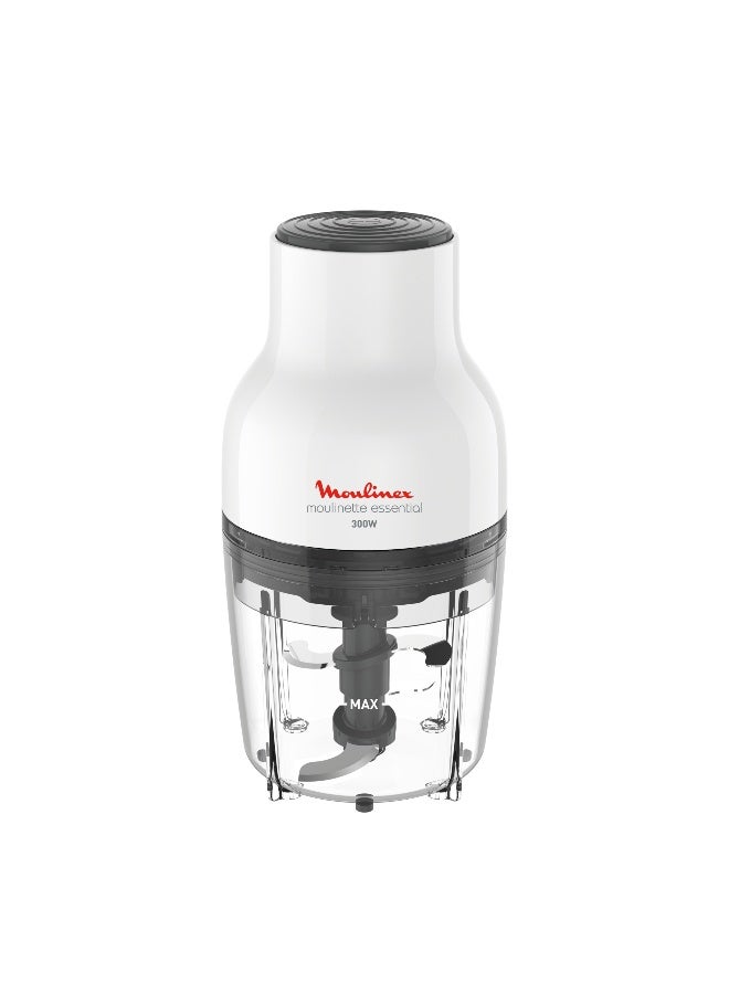 Moulinex Vegetable Chopper | Moulinette Essential Chopper |  White/ Plastic | 2 Years Warranty 400 ml 300 W DJ520127 White/Black - Image 1