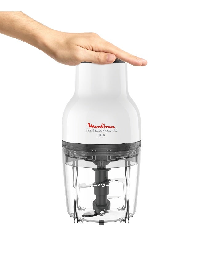 Moulinex Vegetable Chopper | Moulinette Essential Chopper |  White/ Plastic | 2 Years Warranty 400 ml 300 W DJ520127 White/Black - Image 2