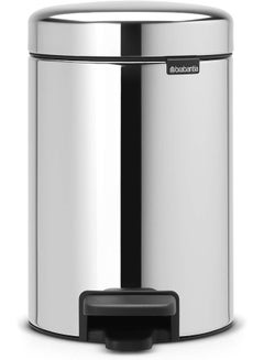 brabantia Pedal Bin Newicon With Plastic Inner Bucket Brilliant Steel 3Liters  - Image 2
