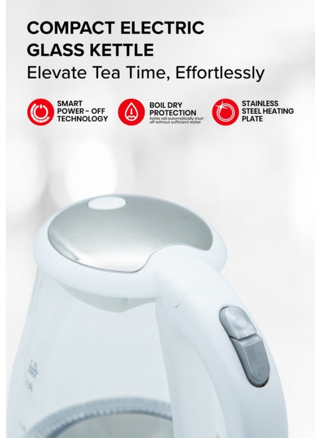 كليكون غلاية ماء كهربائية بهيكل مصنوع من الزجاج مع مؤشر LED مضيئ 1.7 L 1850 W CK5128 أبيض/ شفاف - Image 2