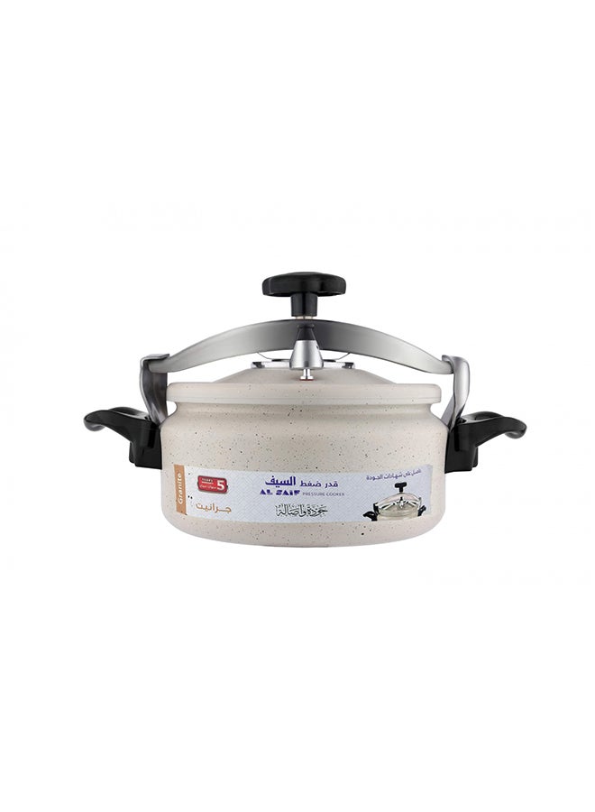 Alsaif Granite Pressure Cooker Short Height Granite 6.0Liters - Image 1