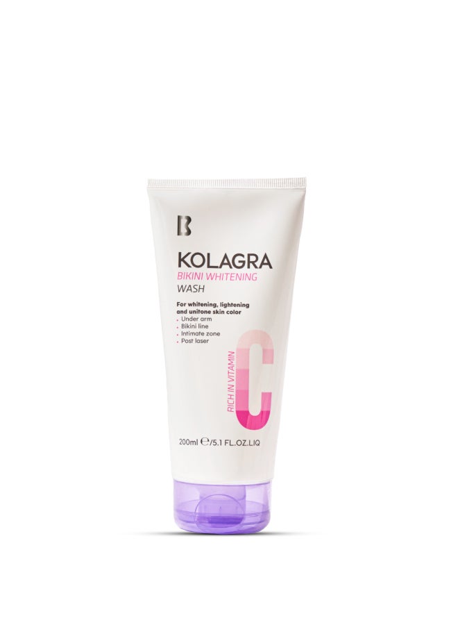 KOLAGRA Kolagra Bikini Whitening Wash White 200ml - Image 1