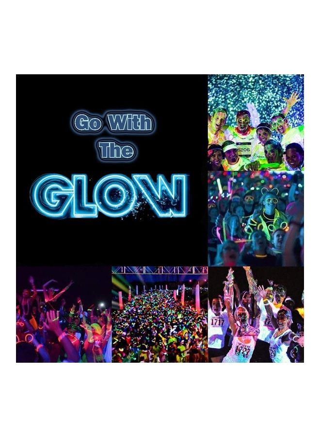 Glow 100 Pieces Glow In The Dark Sticks With 100 Connectors 8inch - Image 5
