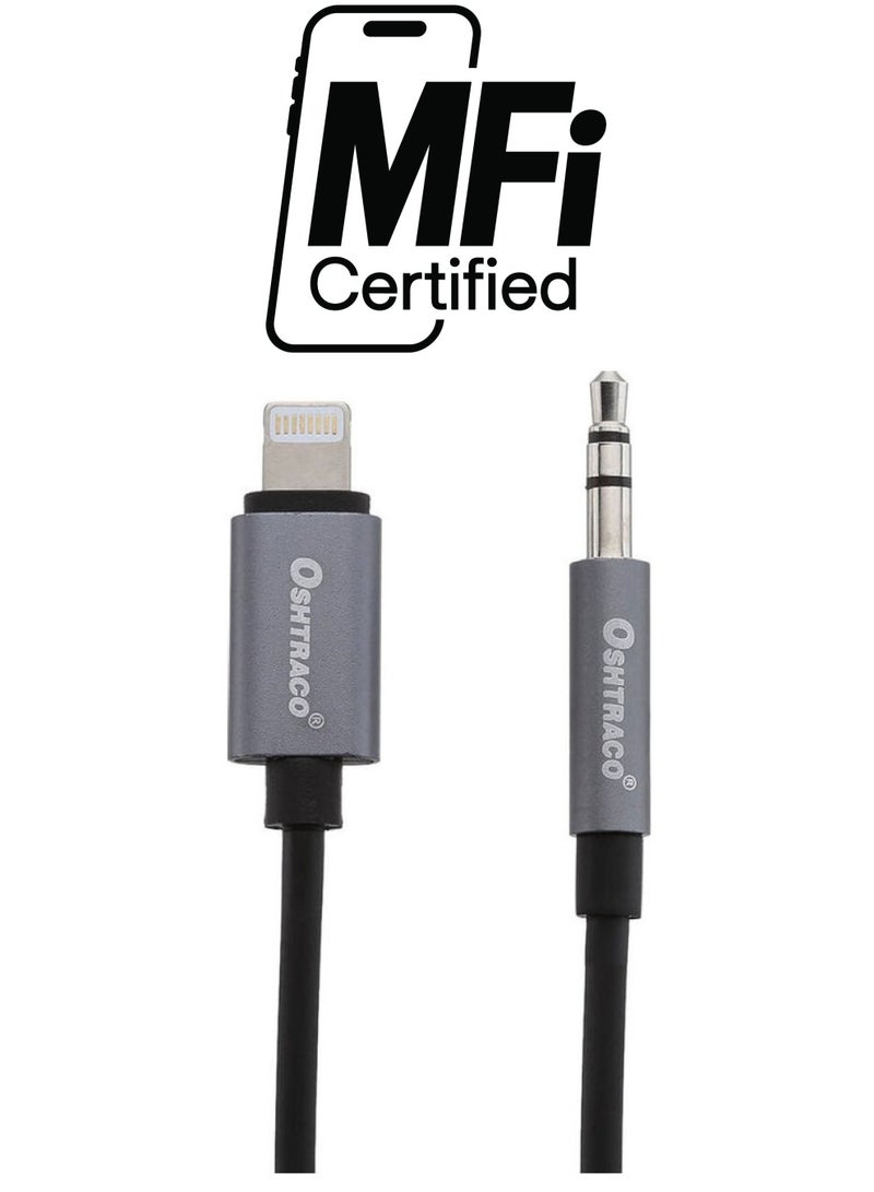 OSHTRACO Mobipower Aux Cable W/Lightning Connector Multicolour - Image 1