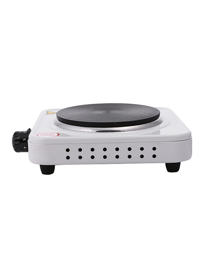GEEPAS - Electric Single Hot Plate for Flexible & Precise Table Top Cooking - Cast Iron Heating Plate - Portable Electric Hob with Temperature Control 1000 W GHP32013 White & black - Image 1