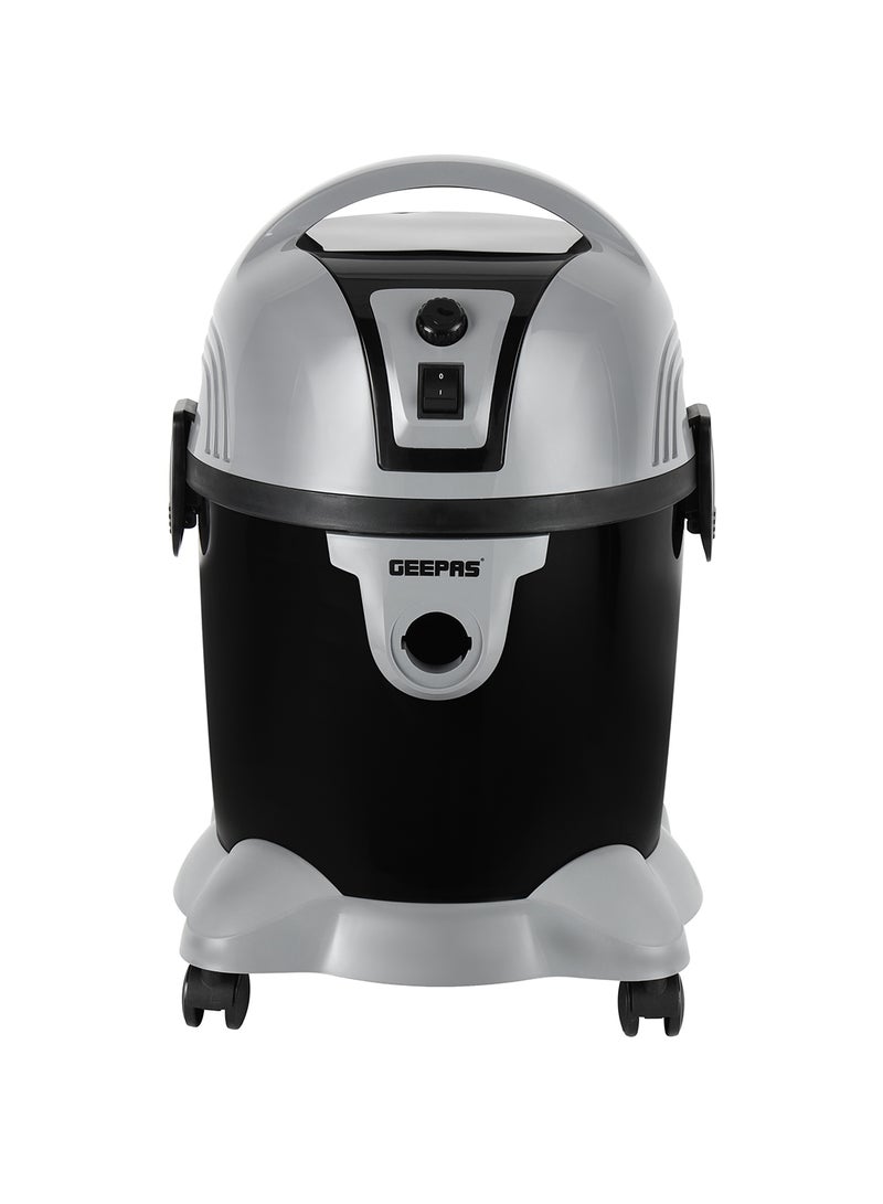 GEEPAS Wet and Dry Vacuum Cleaner 2800 W |18 L Tank Capacity, Powerful Copper Motor High Suction Power and Ergonomic Body, Blow Function | Includes Hose, Small Floor Brush, Service Tool and Extension Tube| Dust Full Indicator 360-Degree Turning and Special Wheels| 2 Years Warranty 18 L 2800 W GVC19026N Grey/Black  - Image 2
