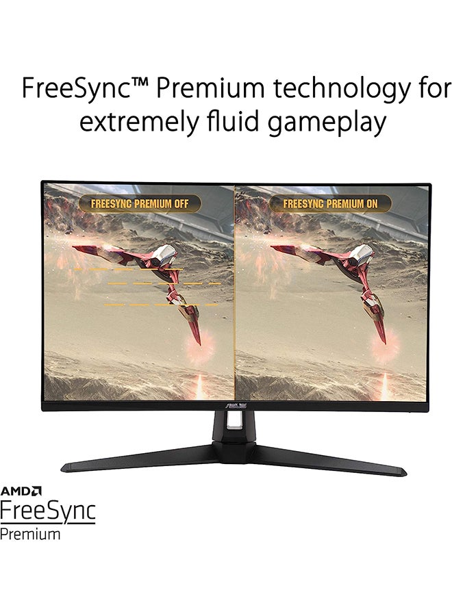 شاشة TUF للألعاب طراز VG279Q1A بدقةٍ كاملة الوضوح مقاس 27 بوصة (1920x1080) بتقنية IPS، زمن استجابة الشاشة 1 مللي ثانية، منفذين HDMI، تقنية DP، معدل تحديث بسرعة 165 هرتز، تقنية فري سينك أسود