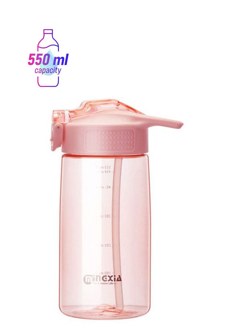 Beauenty Plastic Water Bottle Pink 17.7cm - Image 1