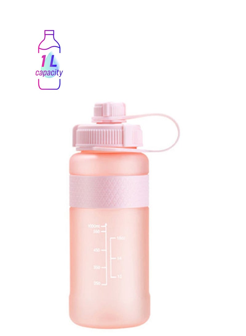 Beauenty Plastic Water Bottle Pink 23.9x8.6cm - Image 1