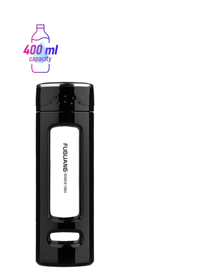 Beauenty Glass Water Bottle Black 20.7cm - Image 1