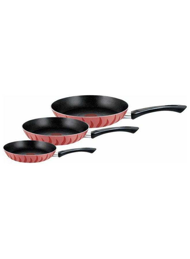 Tefal Tempo Set Fry Pan Red and Black 18-20-22cm 