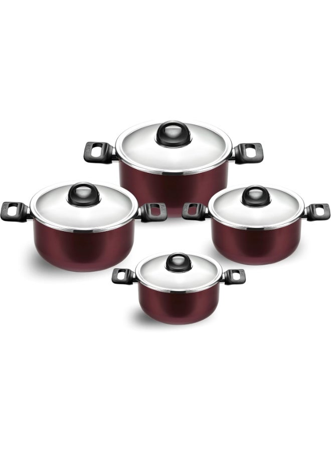 تيفال طقم أواني طهي أرماتال من 4 قطع أحمر 18-20-24 -26سم - Image 1