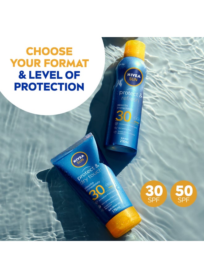 Nivea - Sun Protect And Dry Touch Cream Protection SPF 30 175ml - Image 1