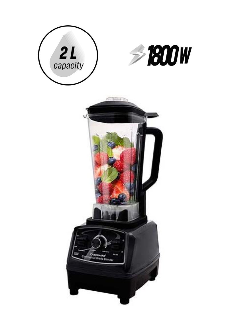أولسنمارك خلاط قوي التحمل 2 L 1800 W OMSB2403 أسود/ شفاف/ فضي  - Image 1