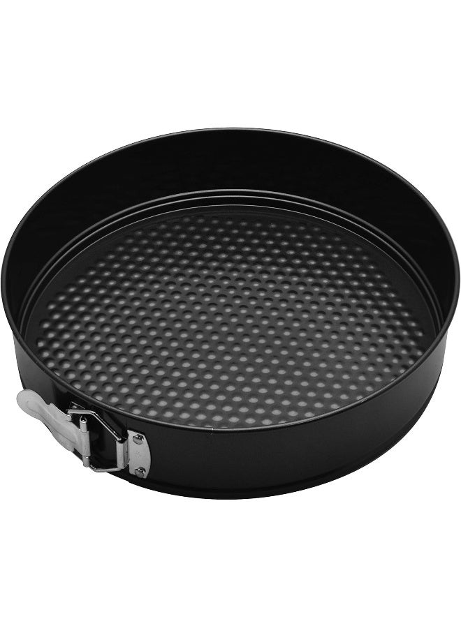 راج صينية خبز دائرية غير لاصقة مزودة بمشبك أسود 28سم - Image 1