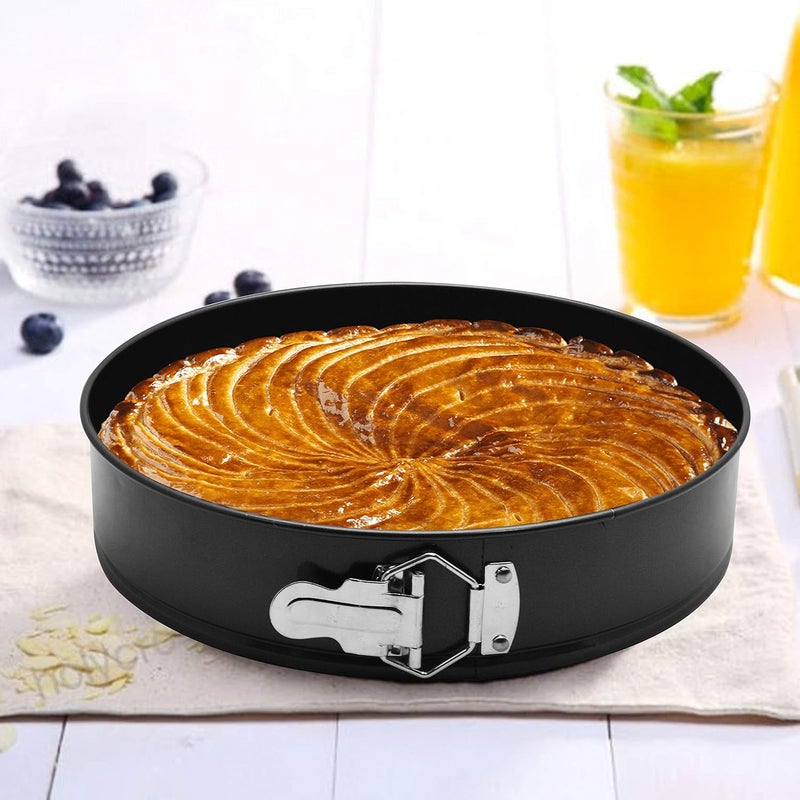 راج صينية خبز دائرية غير لاصقة مزودة بمشبك أسود 28سم - Image 5