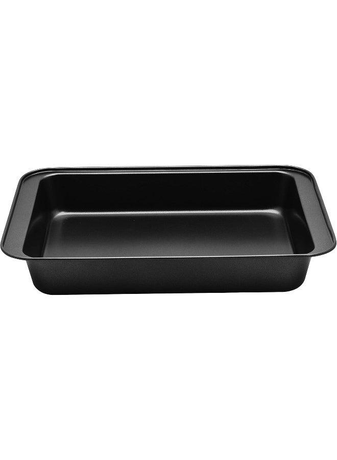 RAJ Nonstick Deep Baking Tray, Black, 32x22x4.5 cm Black 32cm - Image 1