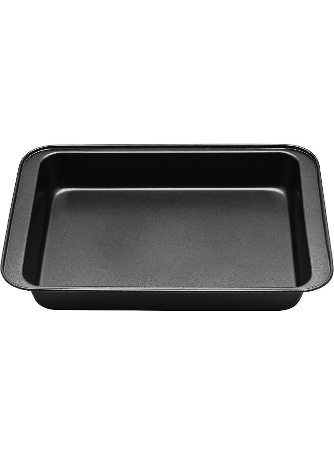 RAJ Nonstick Deep Baking Tray, Black, 32x22x4.5 cm Black 32cm - Image 2