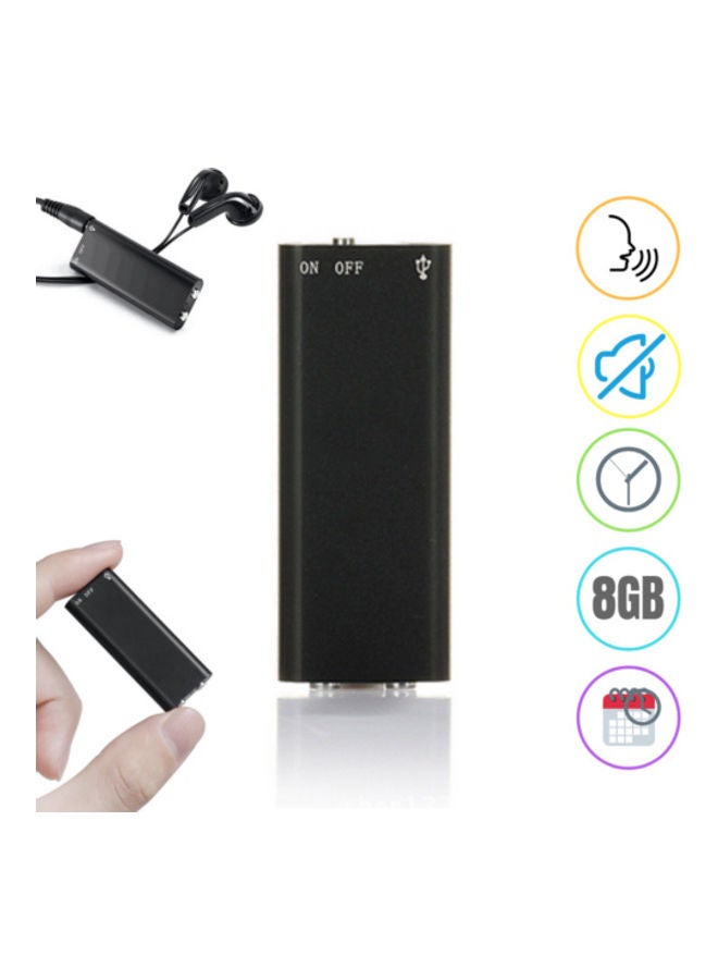Mini Audio Recorder Voice Listening Device 96 Hours 8GB Bug black - Image 3
