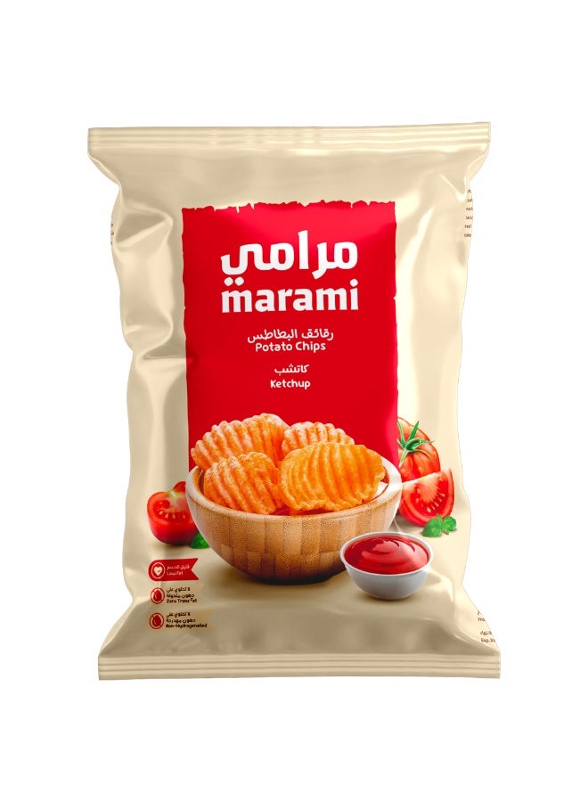مرامي رقائق البطاطس بالكاتشب