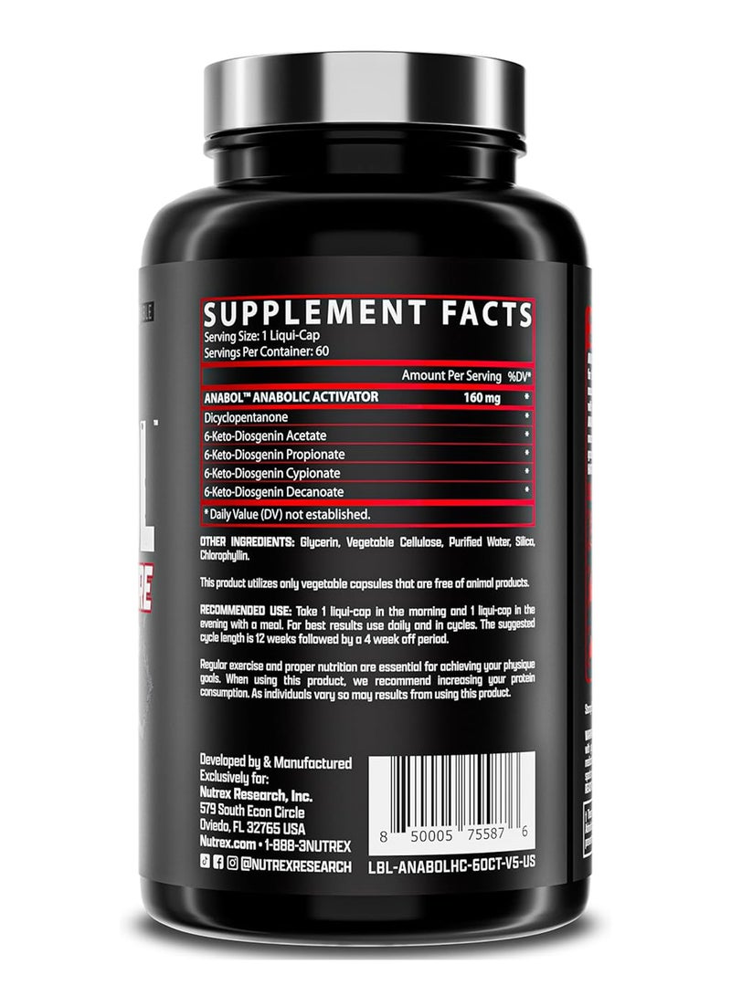 Nutrex Research - Anabol Hardcore Anabolic Activator 60 Capsules Packaging May Vary - Image 1
