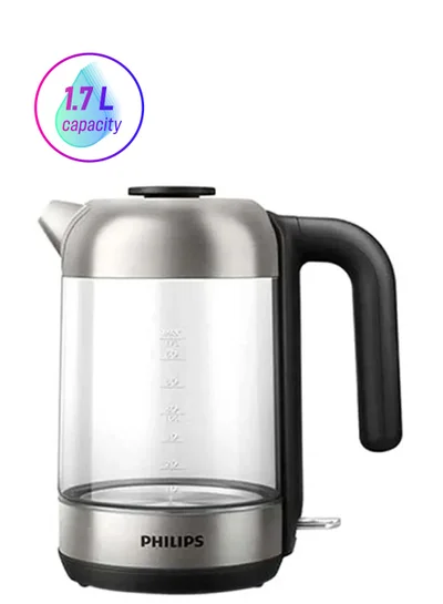 فيليبس غلاية كهربائية 1.7 L 2200 W HD9339/81, HD9339/80 شفاف/فضي/أسود