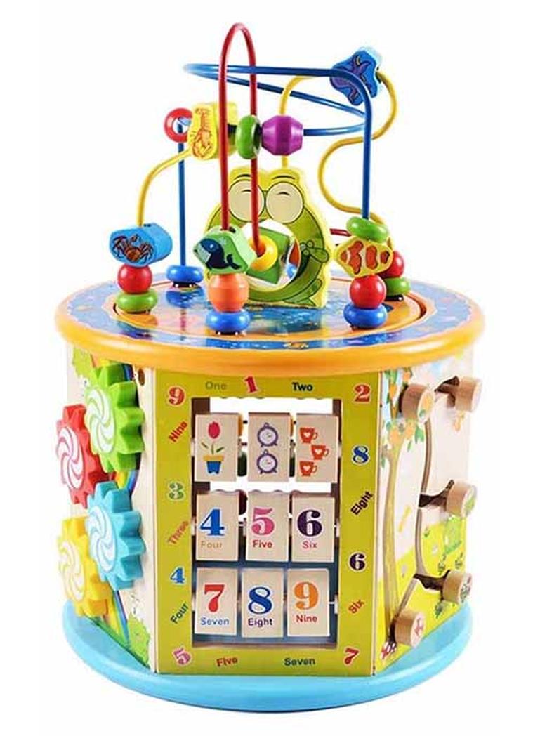 Factory Price 8 In 1 Multifunction Wooden Activity Cube - Image 1